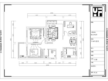 本方案是三室两厅两卫户型结构，两个卧室都放1米8的