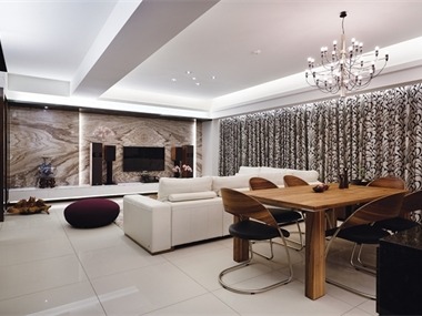135平时尚新古典主义优雅公寓客厅