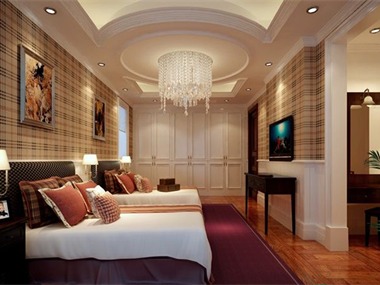 华贵典雅的新古典美墅设计卧室