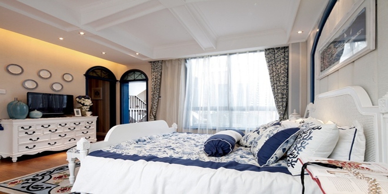 328平地中海风格家装案例图卧室飘窗