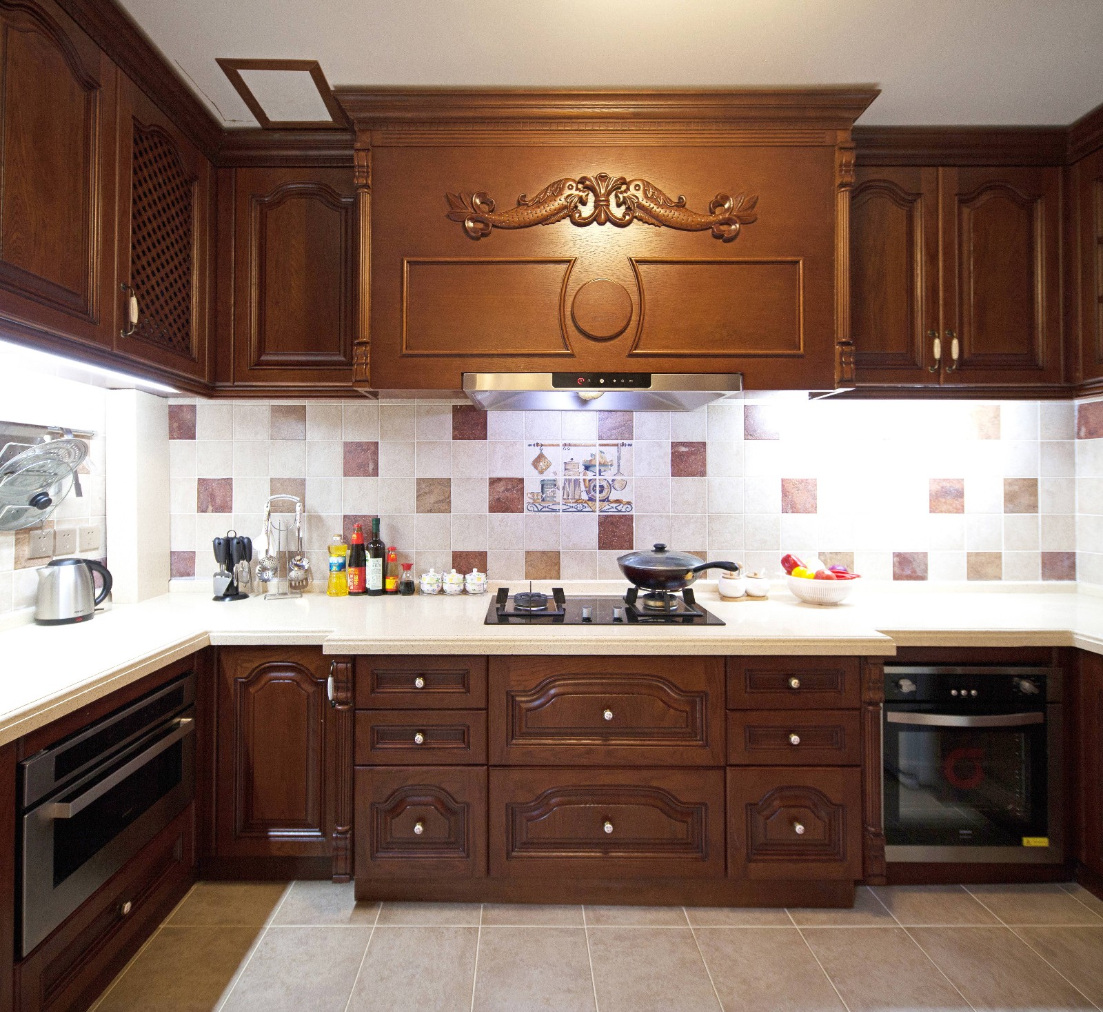 美式厨房橱柜实景图