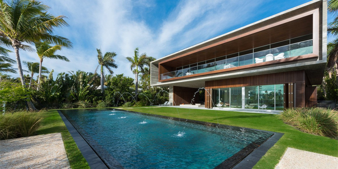 MK27工作室迈阿密海滩别墅项目完工 该豪宅拥有私人潟湖