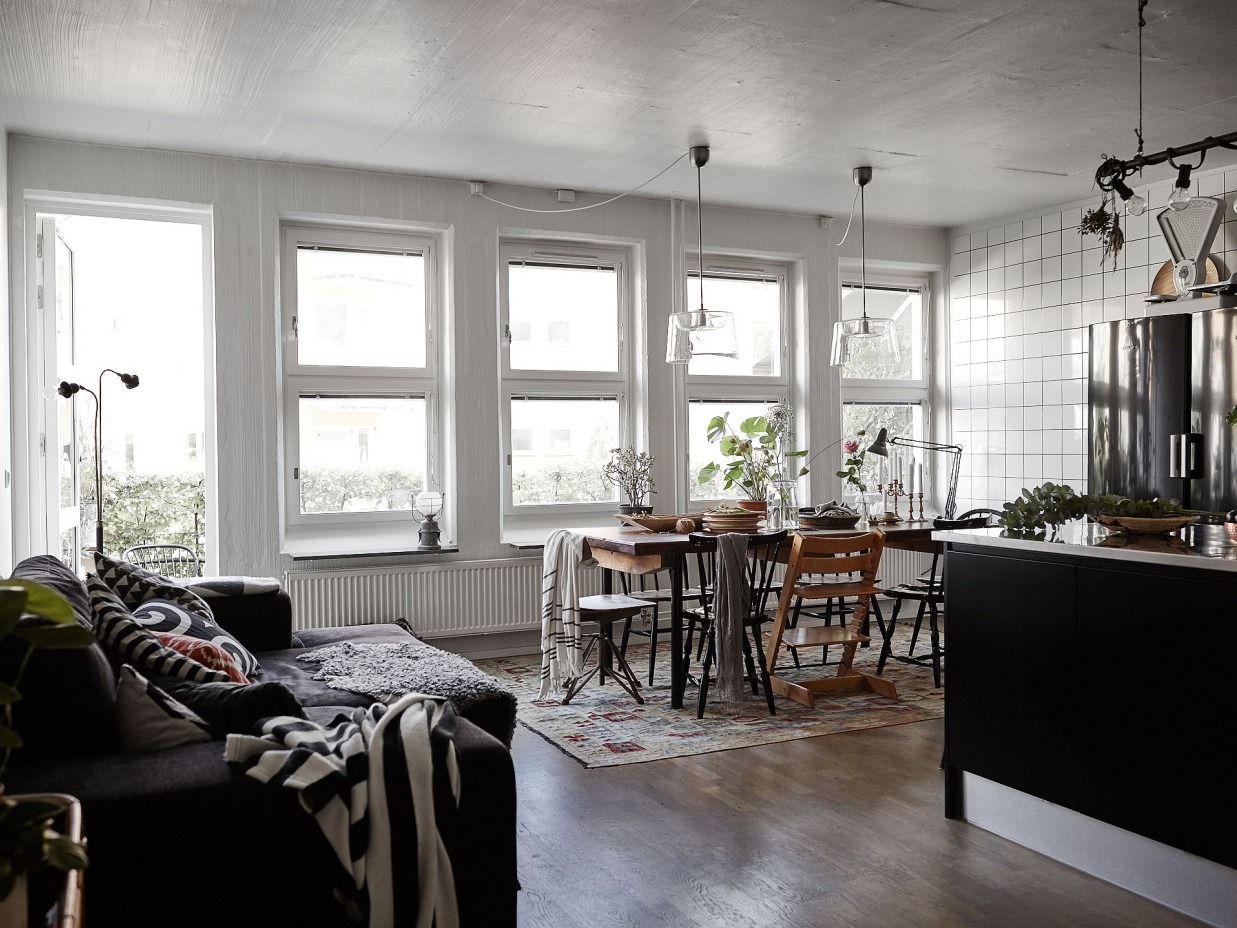 哥德堡市98平三居公寓 中性色调打造冷静北欧家居